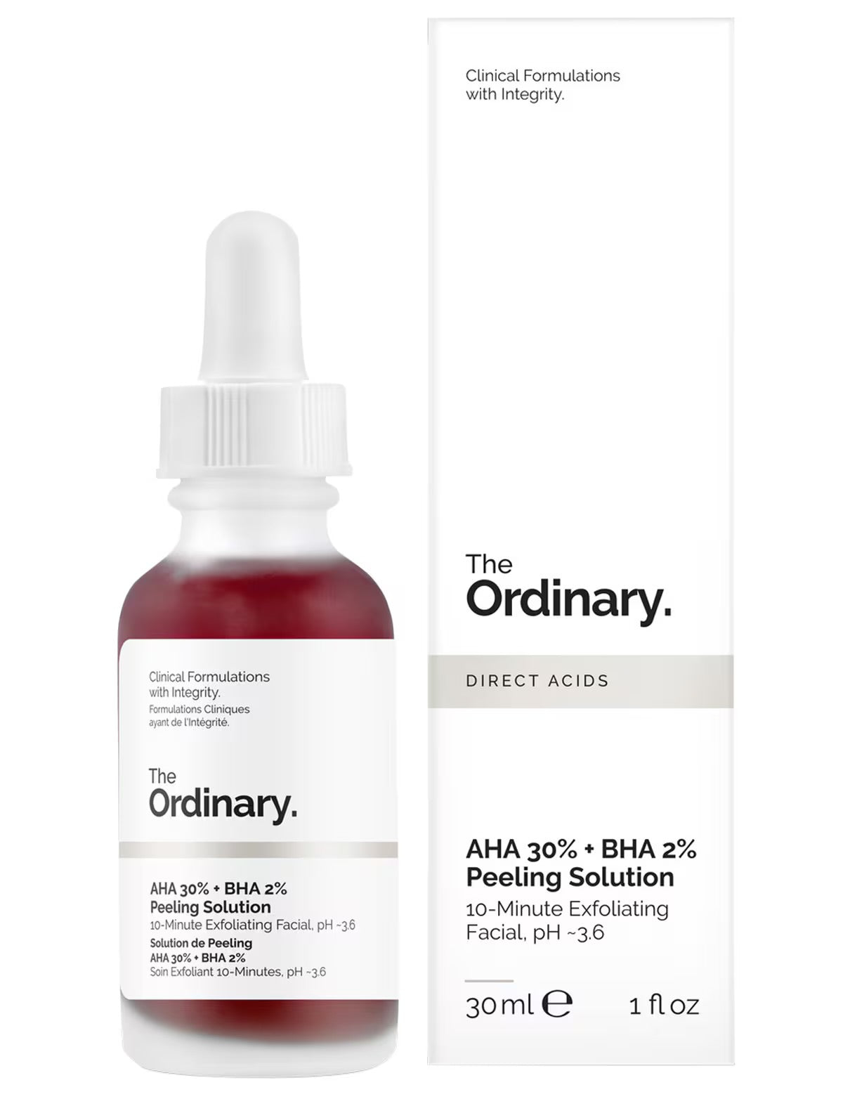 The ordinar AhA BHA peeling solution