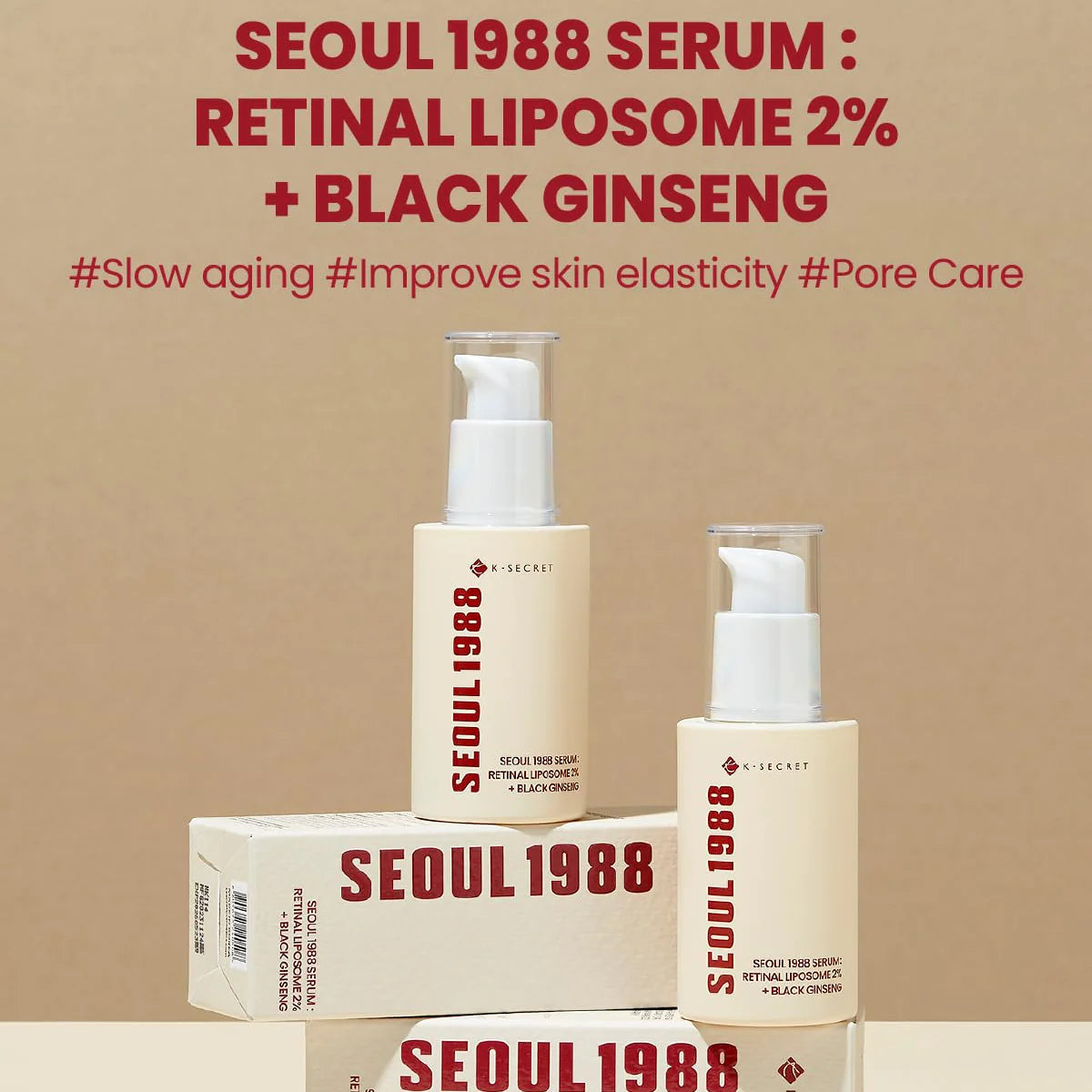 KSECRET 1988 Serum: Retinal Liposome 2% + Black Ginseng 30ml