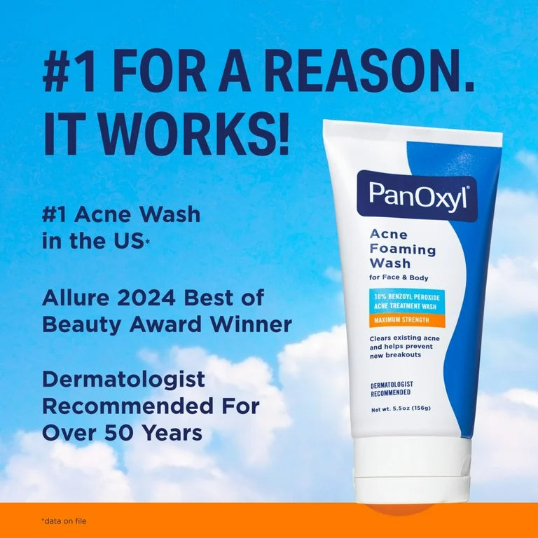 PanOxyl acne foaming wash for face and body