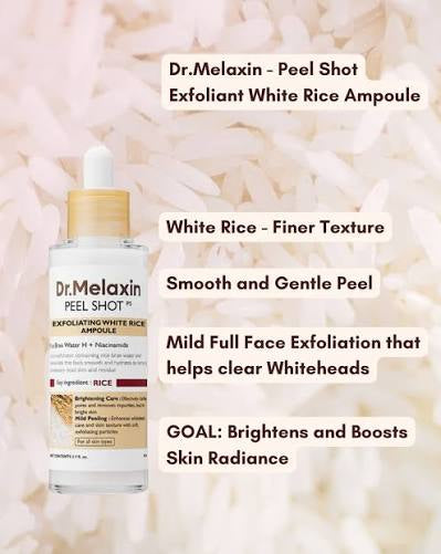 Dr.Melaxin Peel Shot Exfoliating White Rice Ampoule 2.7 fl. oz.(80ml)