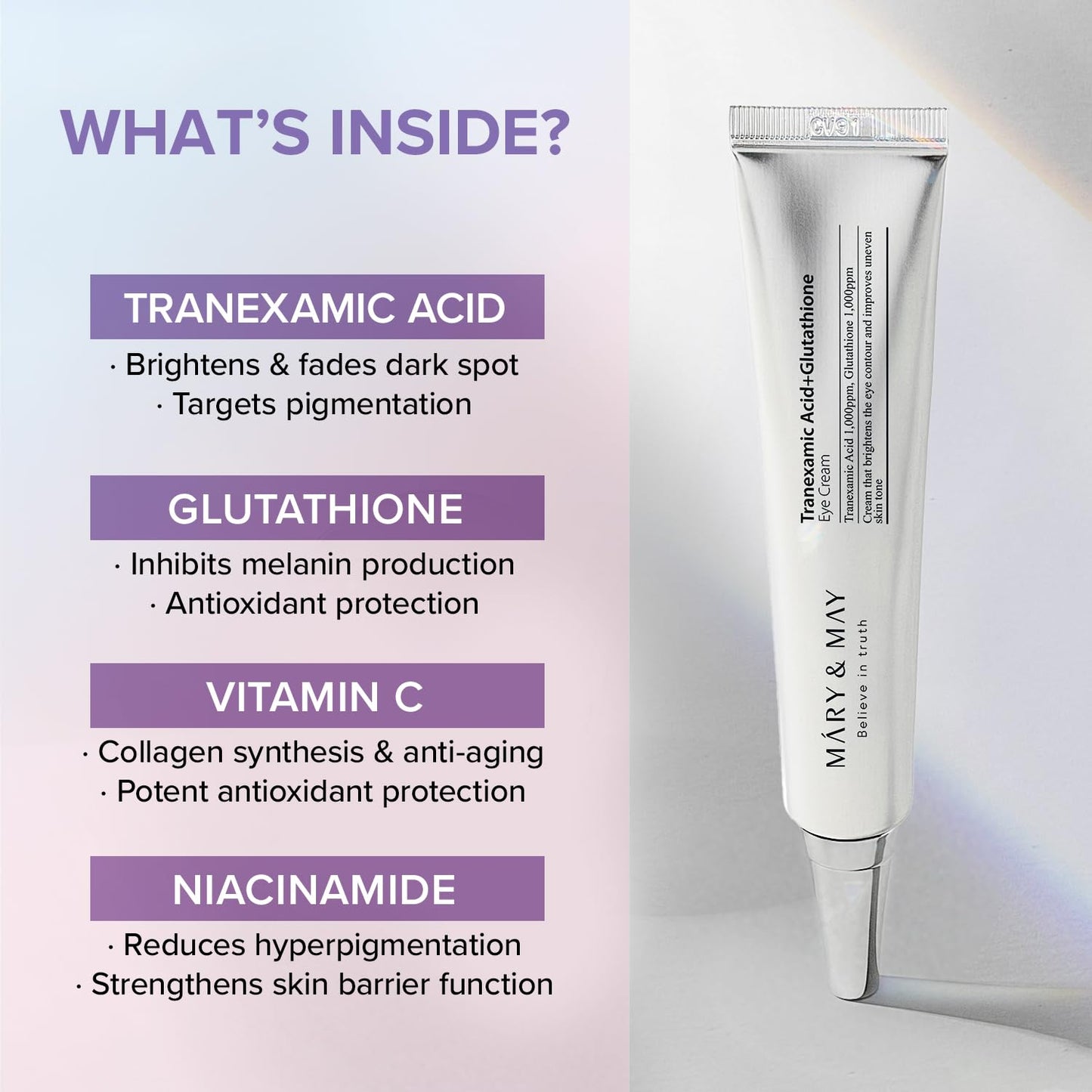 MARY & MAY Tranexamic Acid+ Glutathion Eye Cream