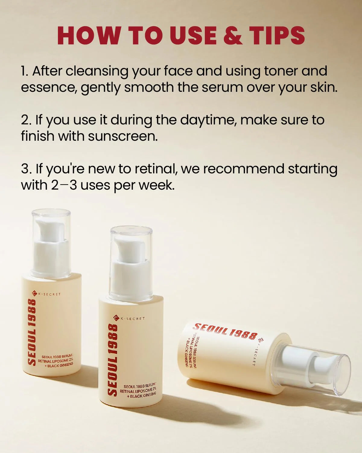 KSECRET 1988 Serum: Retinal Liposome 2% + Black Ginseng 30ml